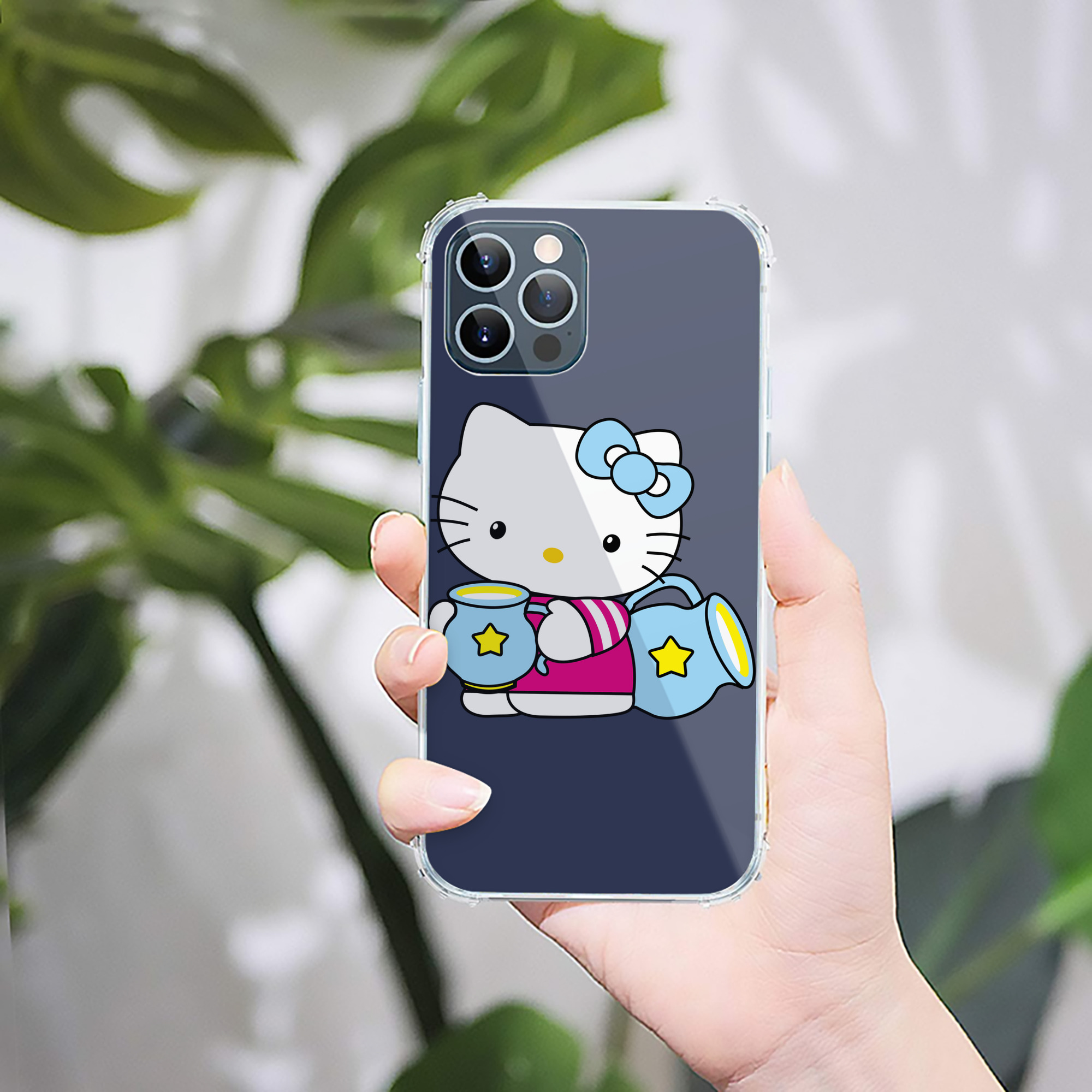 （画像用） Hello Kitty ハローキティ 【iPhone 12シリーズ対応】透明スマホケース（クリアソフトケース）